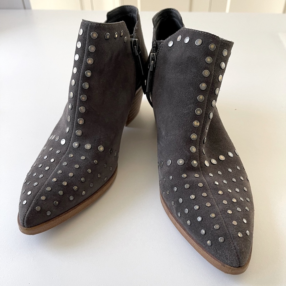 1 State Studded Suede Leather Booties